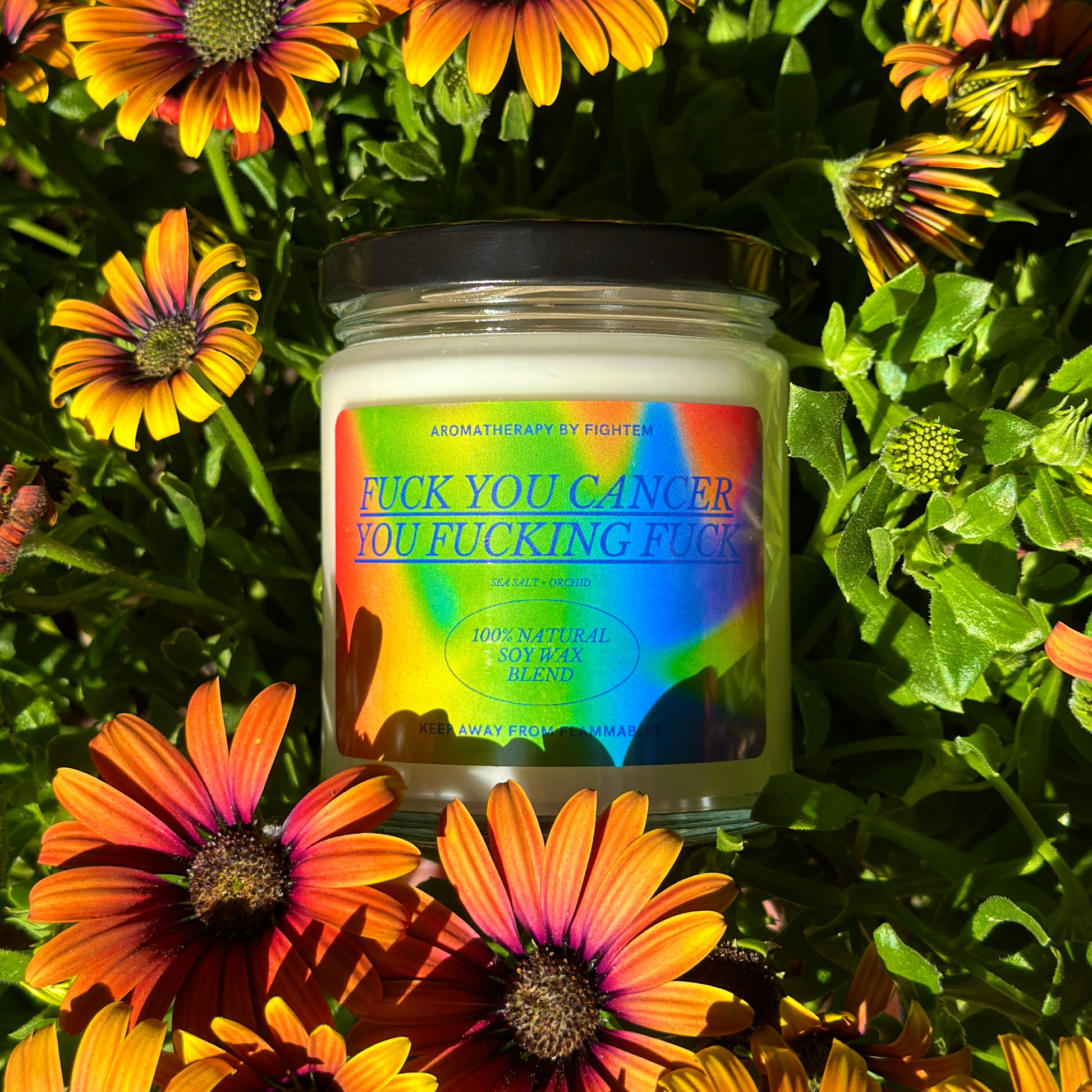 F*ck You Cancer Bold Gradient Scented Soy Candle