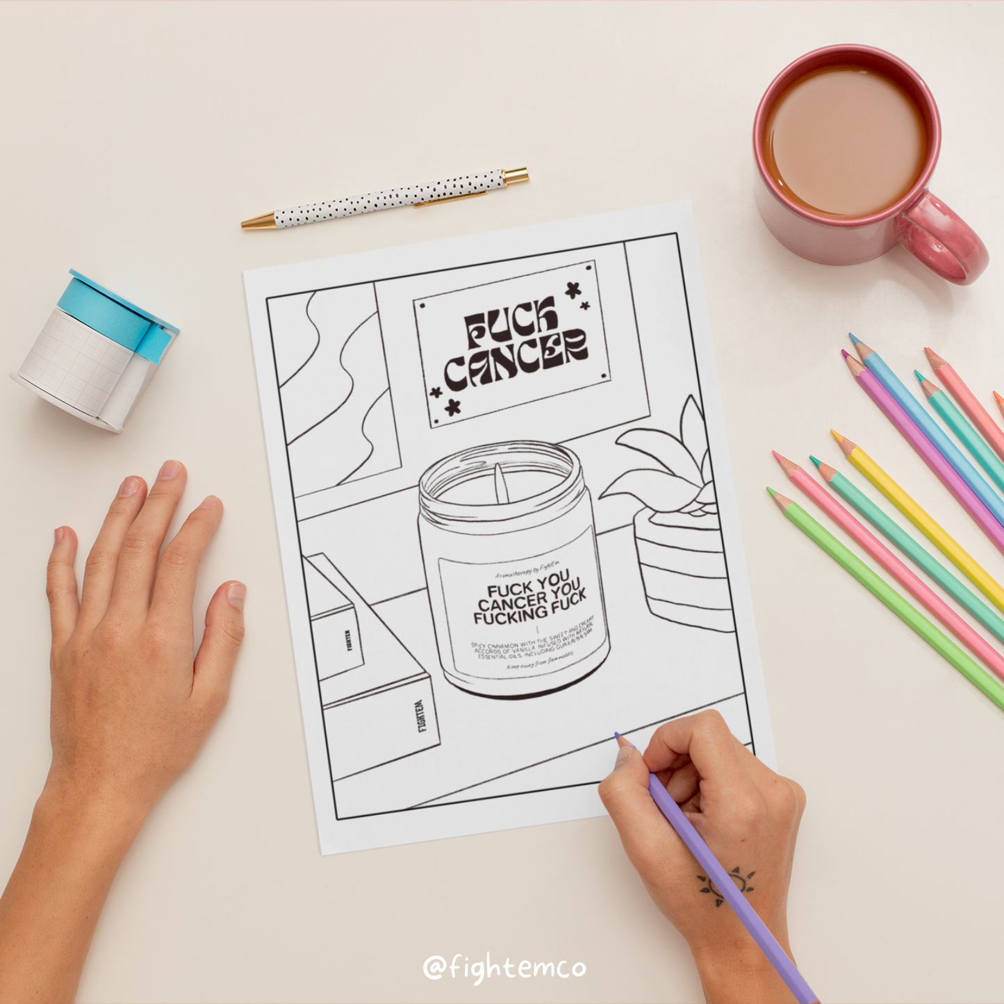 FightEm Coloring Page 1