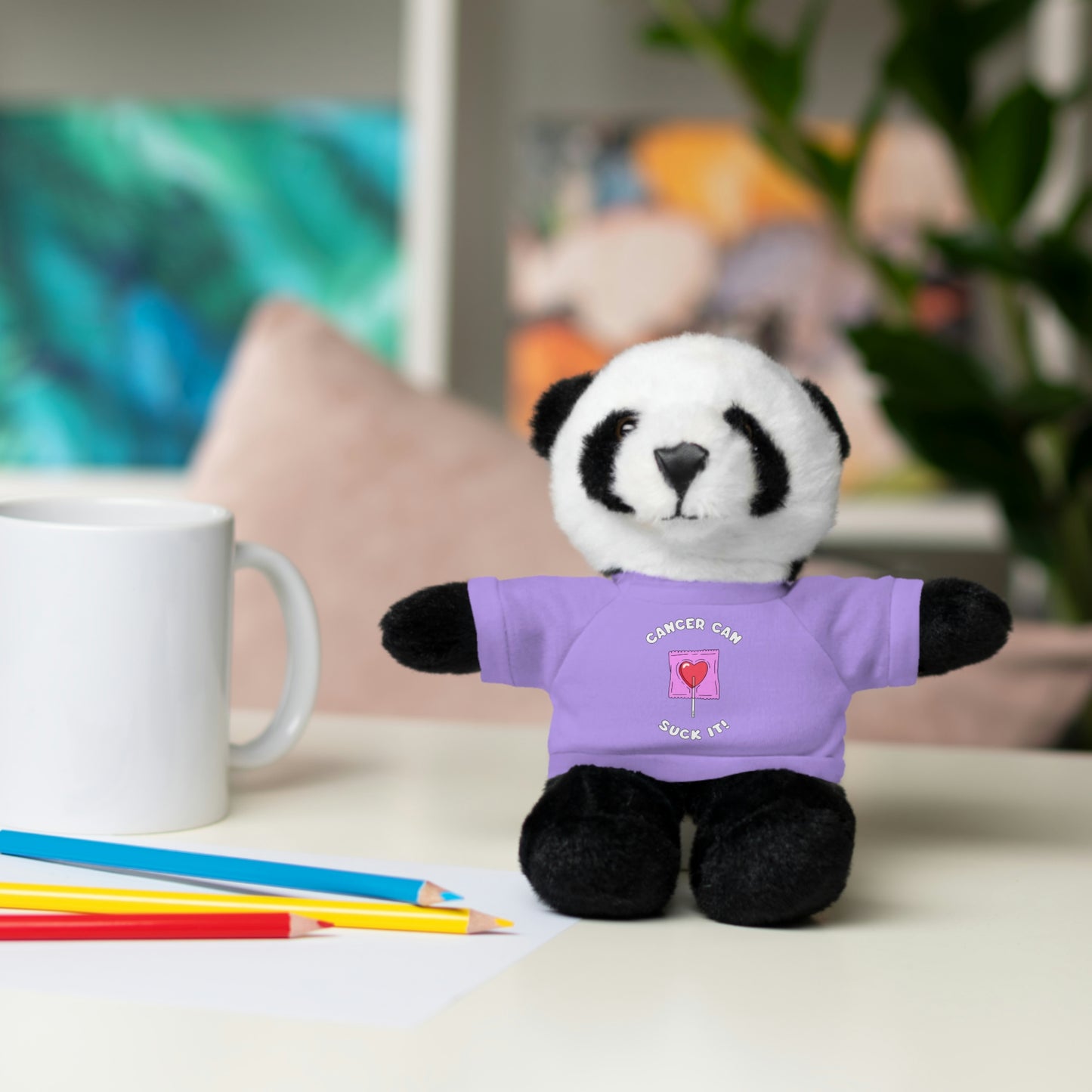 Cancer Can Suck It Stuffed Animal with Tee