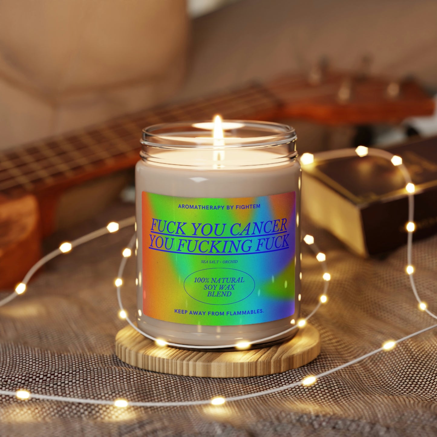 F*ck You Cancer Bold Gradient Scented Soy Candle