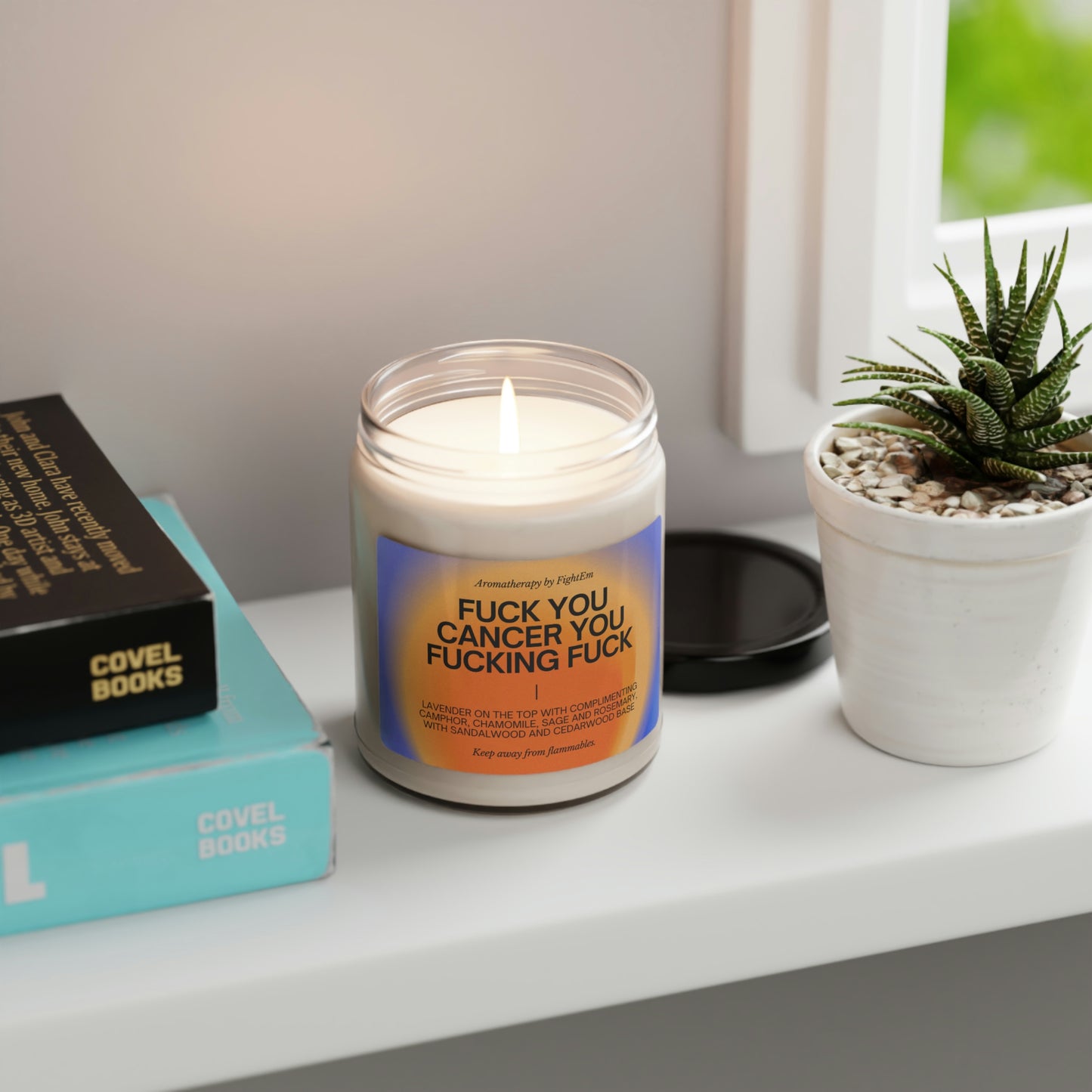 F You Cancer Gradient Scented Soy Candle