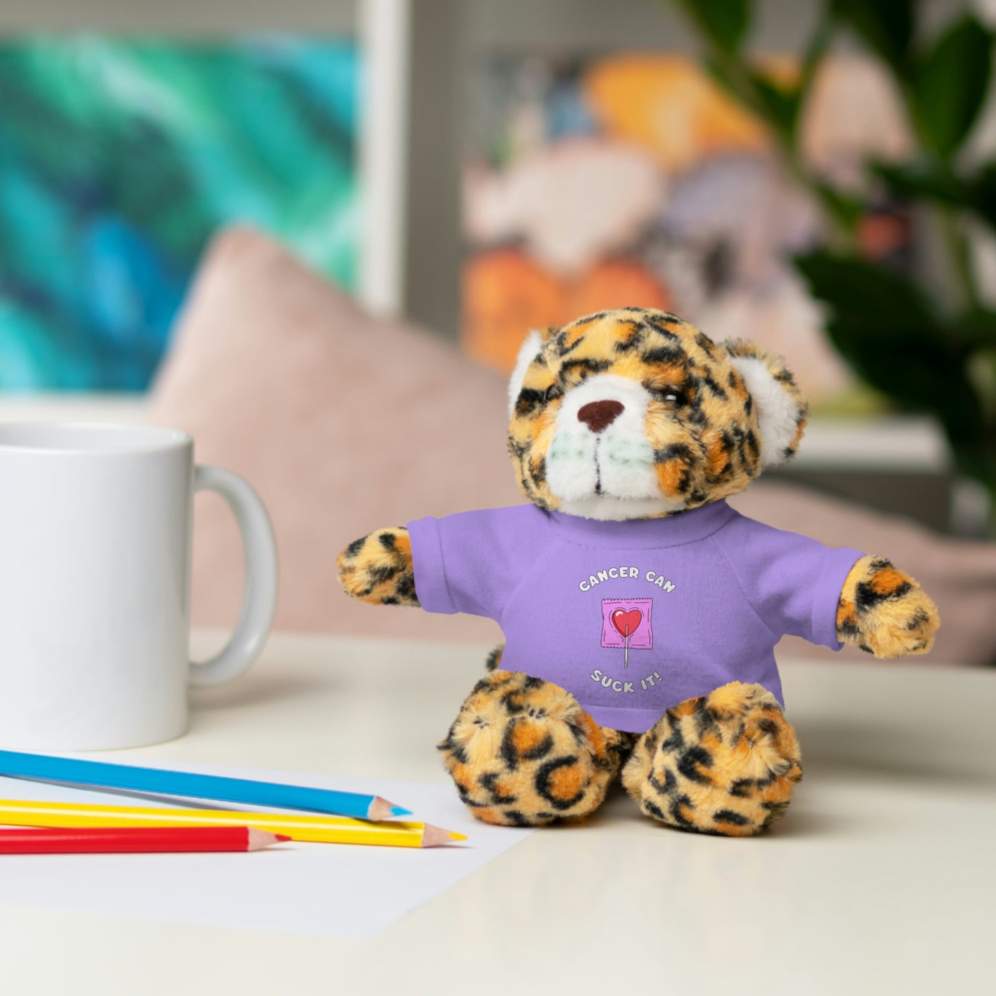 Cancer Can Suck It Stuffed Animal with Tee
