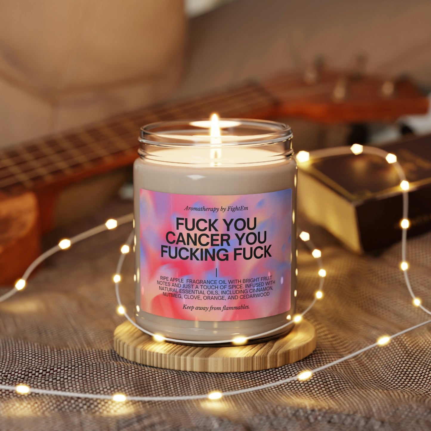 F You Cancer Gradient Scented Soy Candle