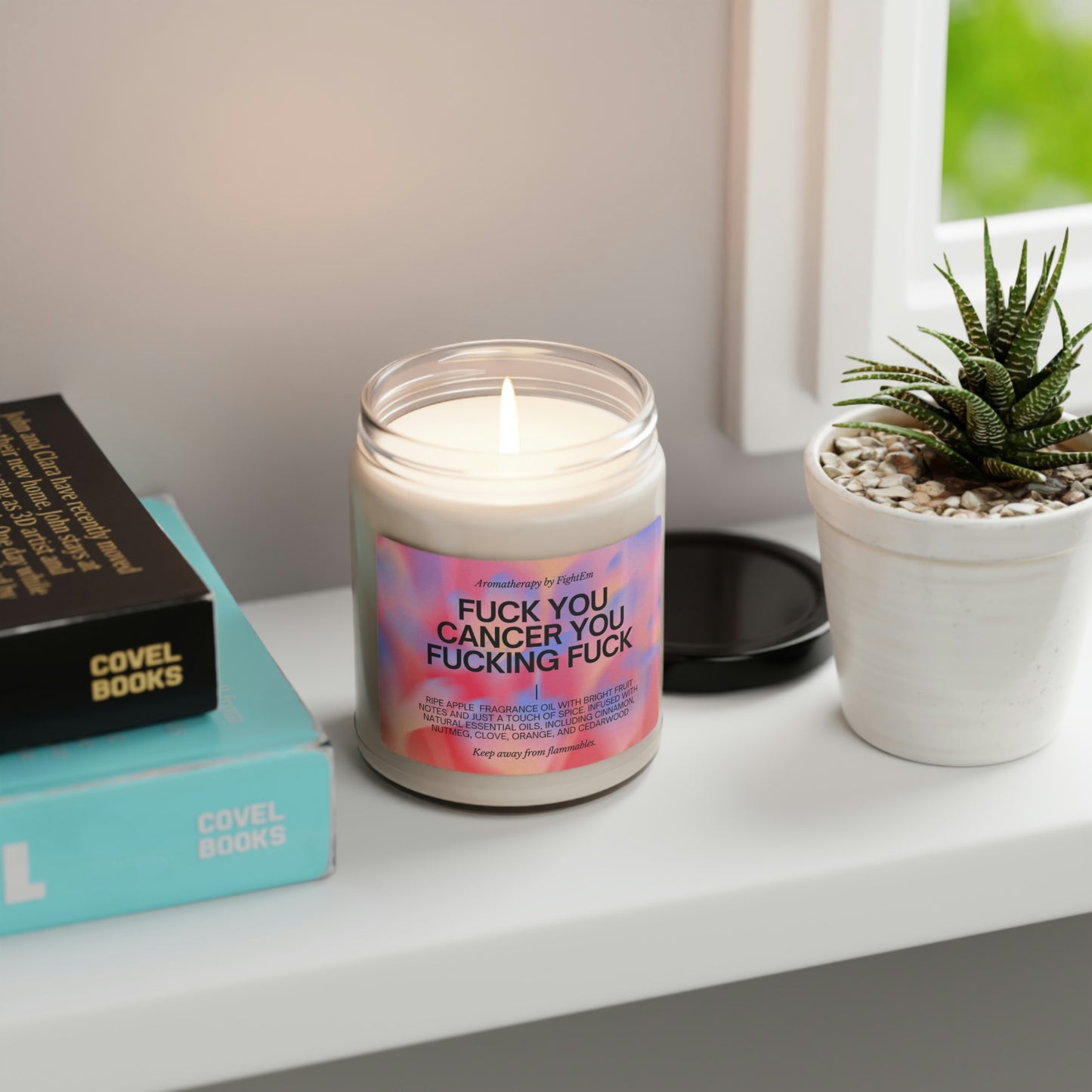 F You Cancer Gradient Scented Soy Candle