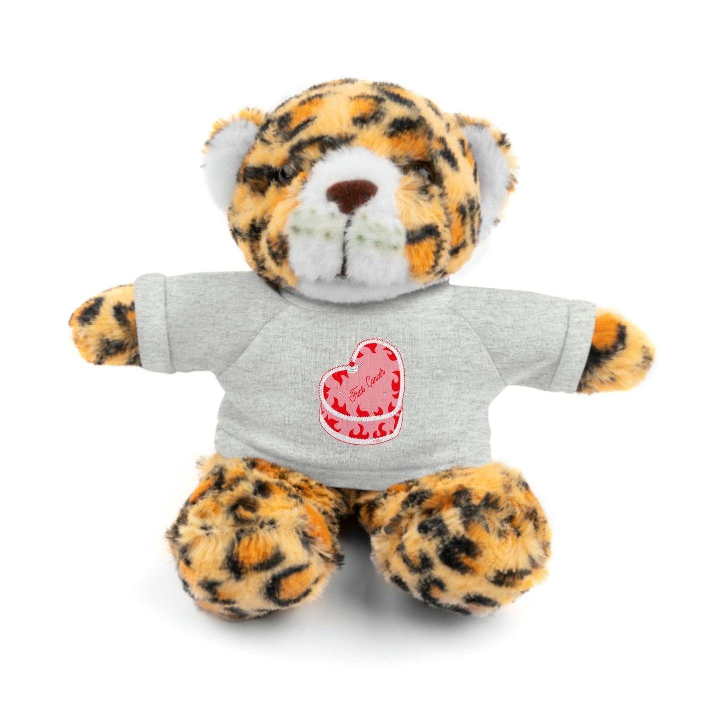 F*ck Cancer Flame Cake Stuffed Animal with Tee