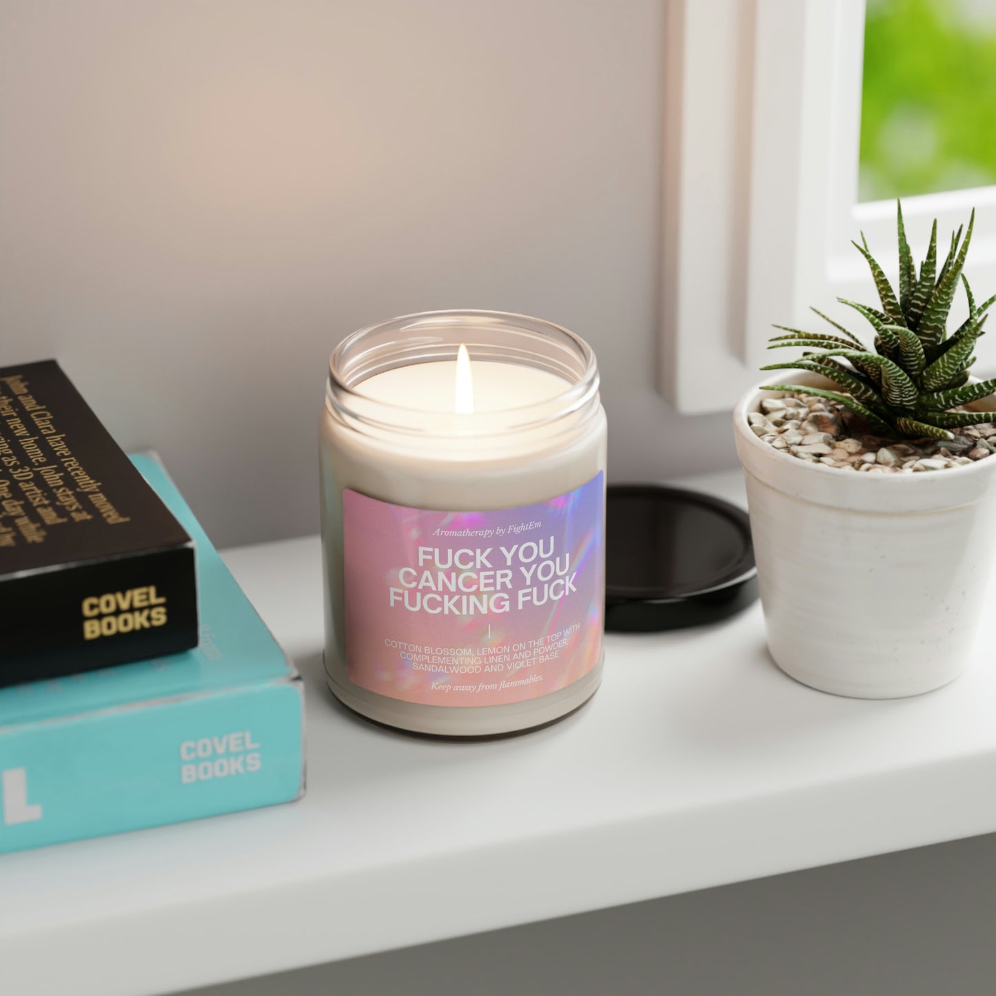 F You Cancer Gradient Scented Soy Candle
