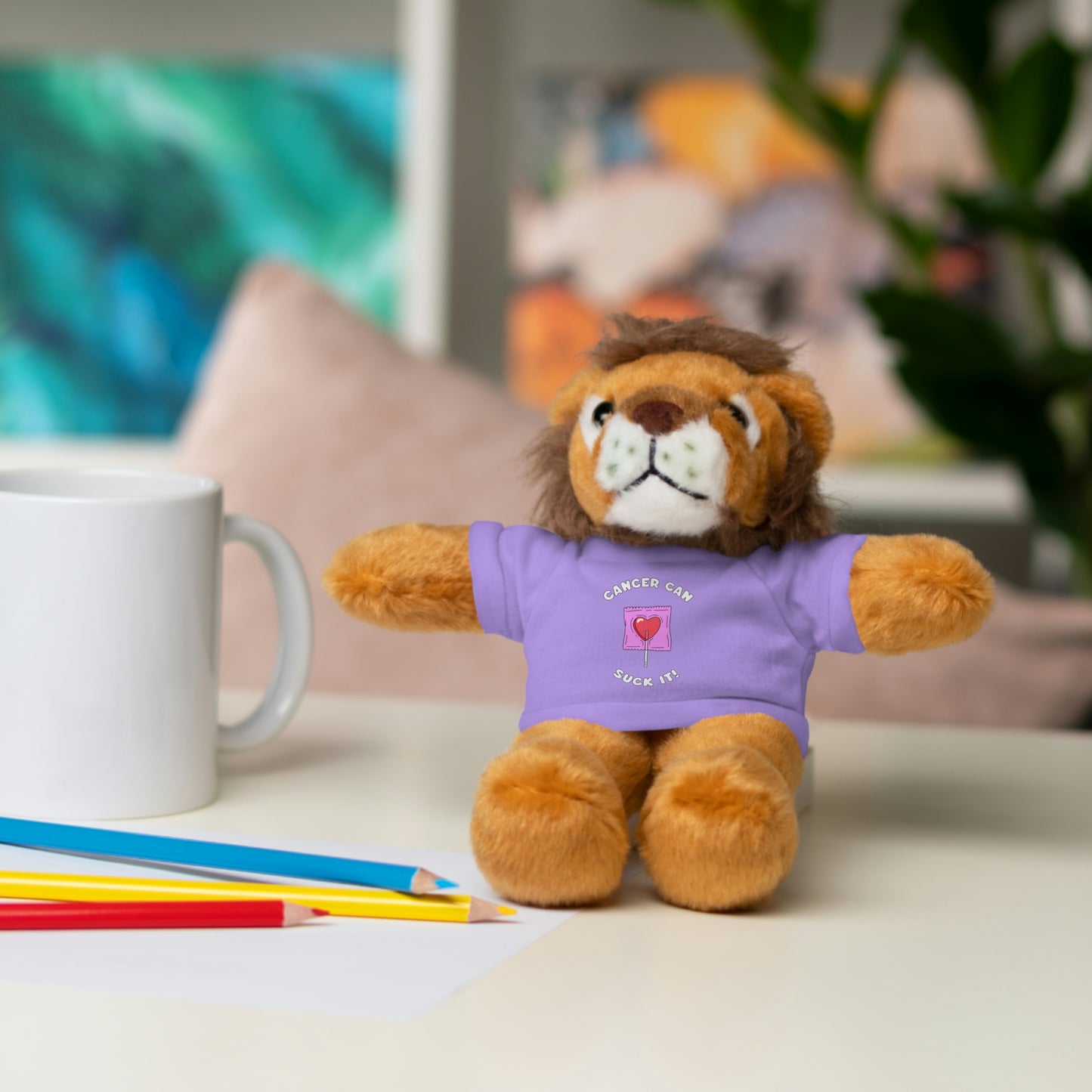 Cancer Can Suck It Stuffed Animal with Tee