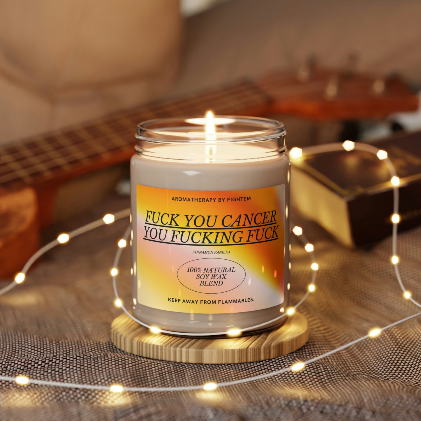 F*ck You Cancer Bold Gradient Scented Soy Candle
