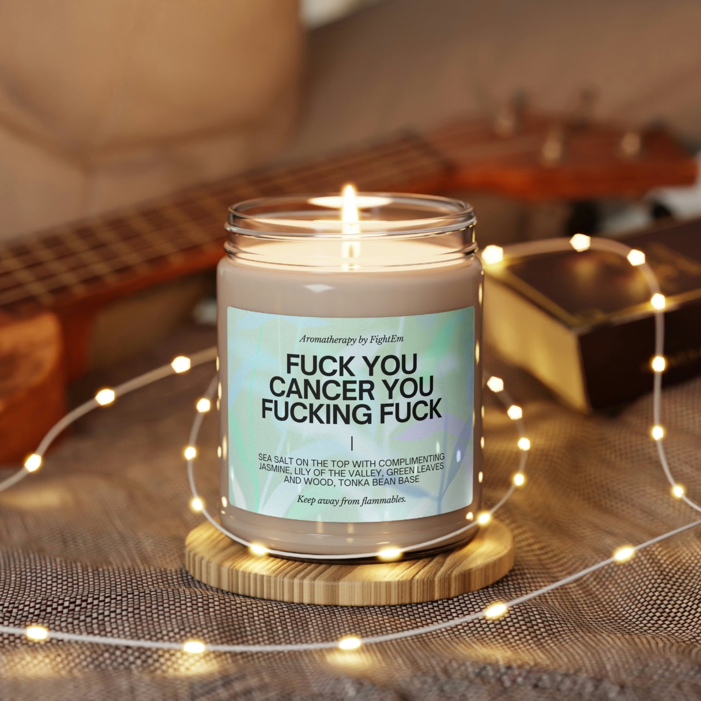 F You Cancer Gradient Scented Soy Candle