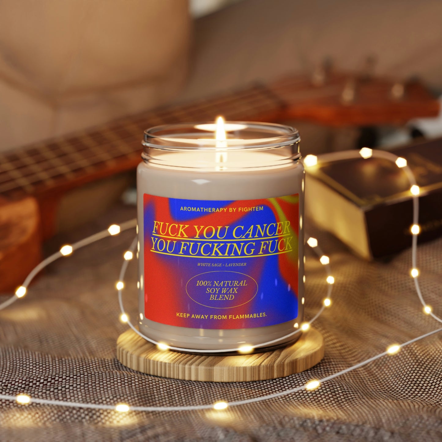 F*ck You Cancer Bold Gradient Scented Soy Candle