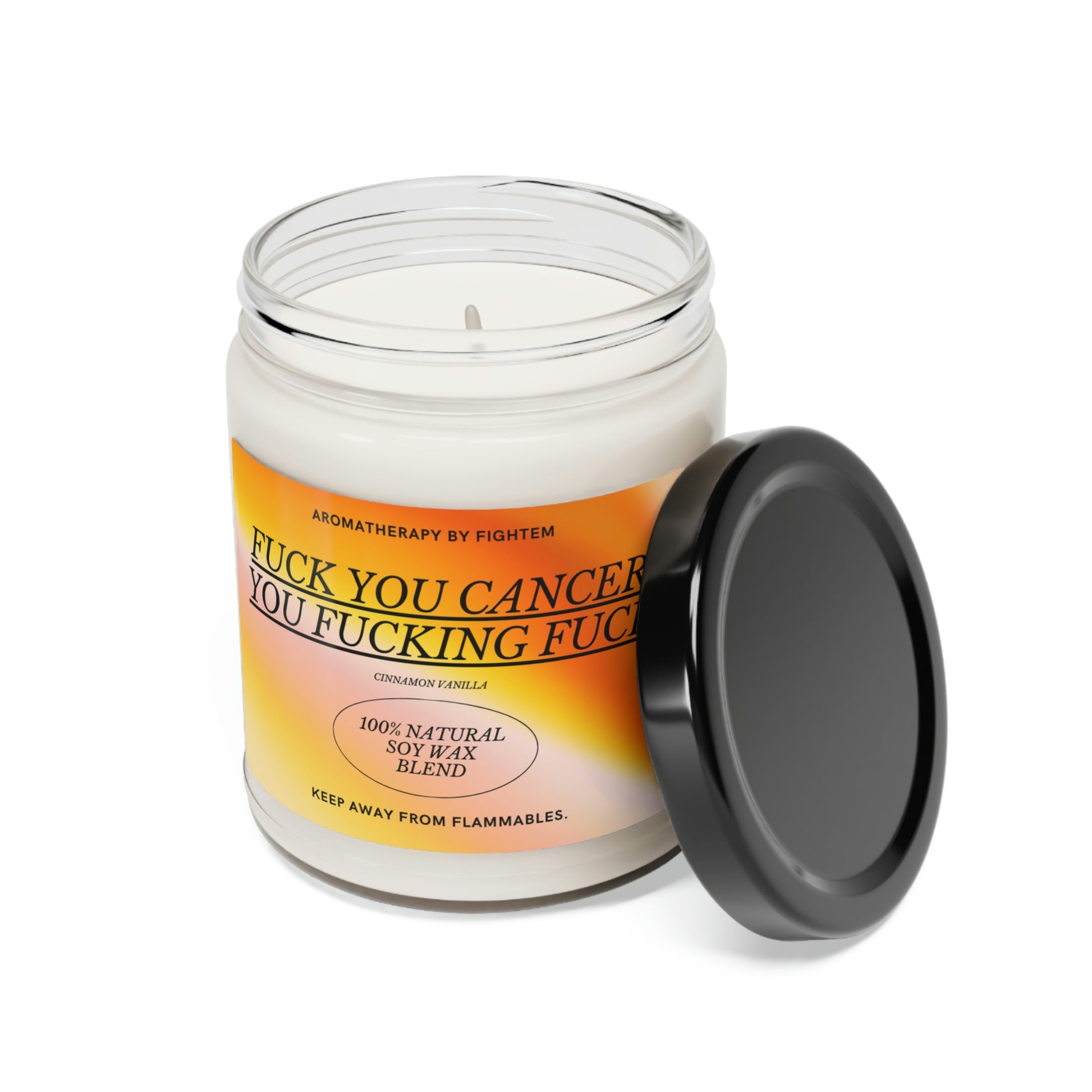 F*ck You Cancer Bold Gradient Scented Soy Candle