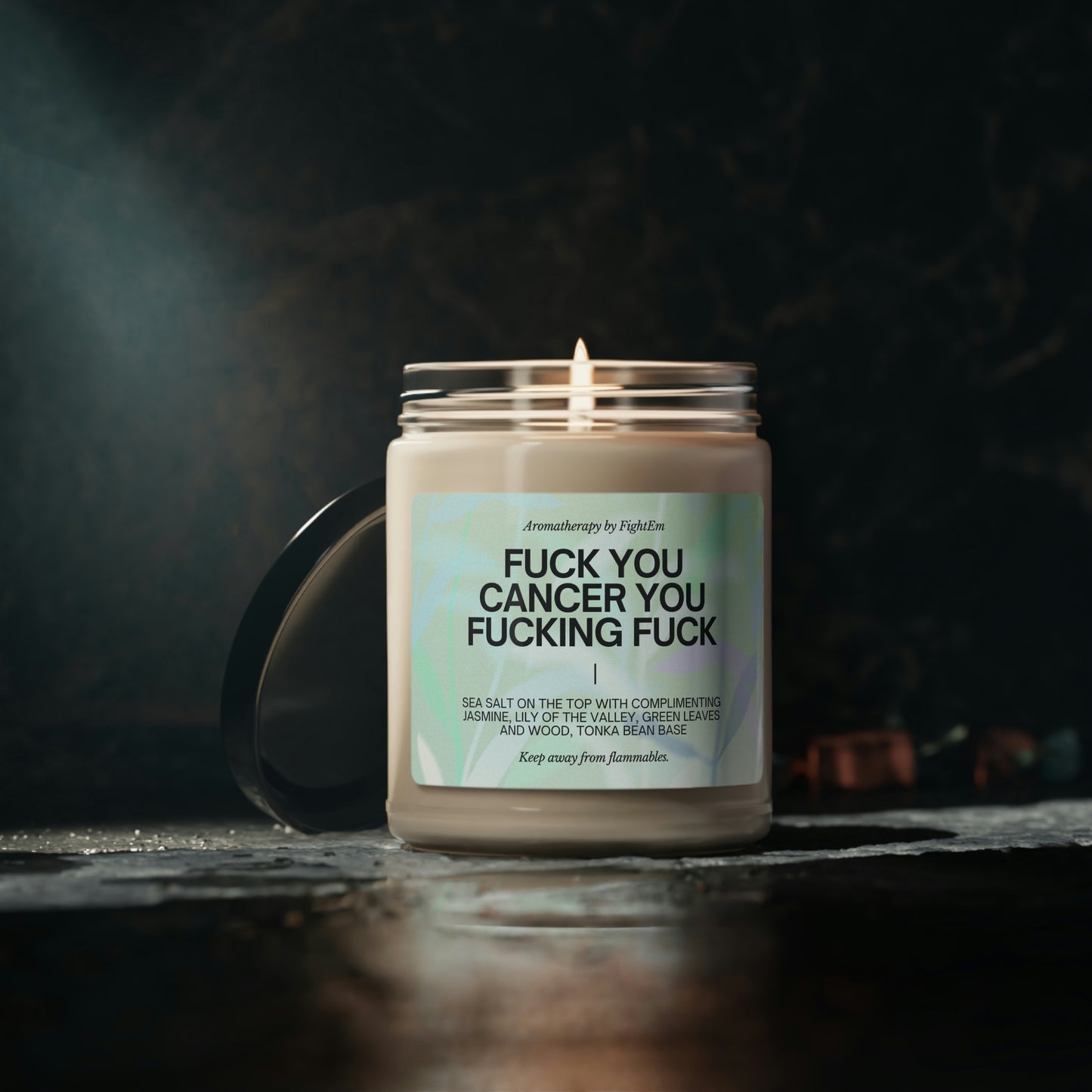 F You Cancer Gradient Scented Soy Candle