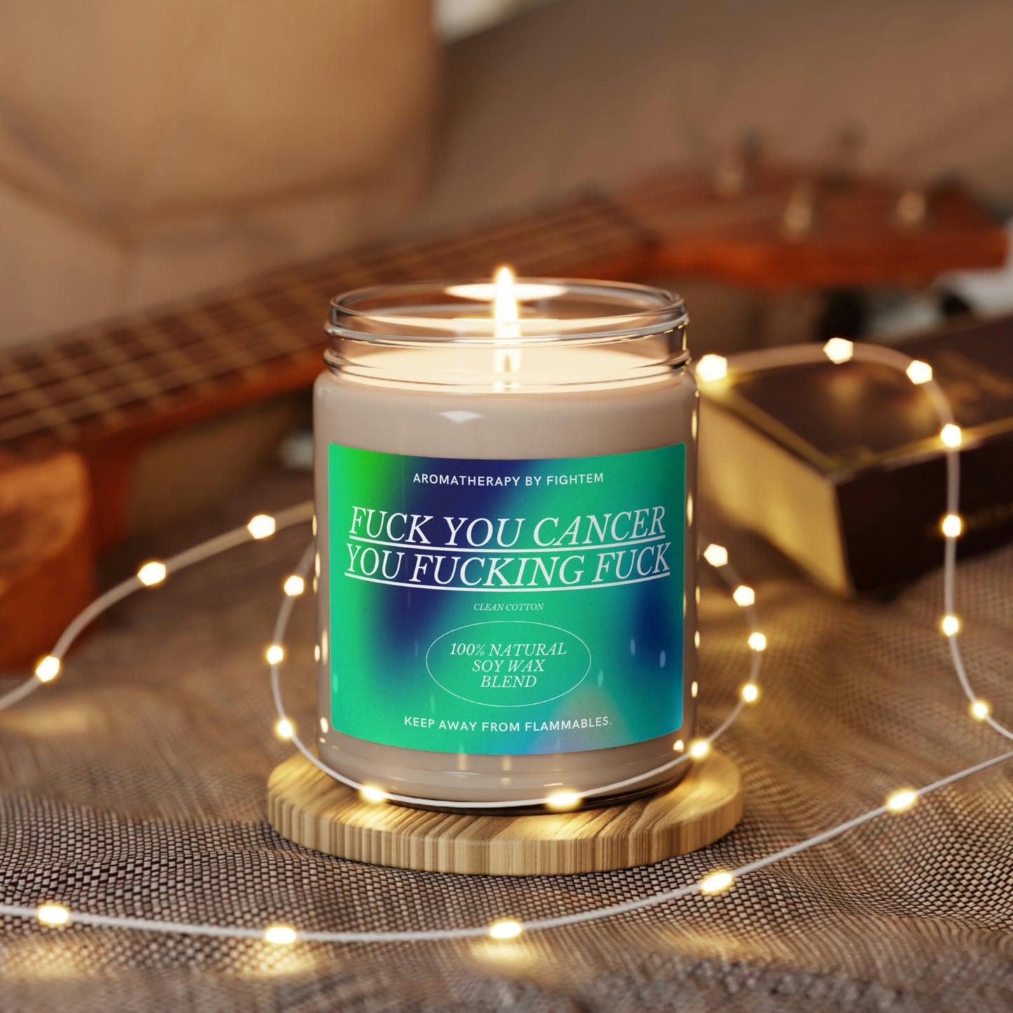 F*ck You Cancer Bold Gradient Scented Soy Candle