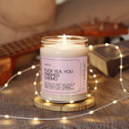 F*ck Yea, You Finished Chemo Scented Soy Candle 9oz 100% Natural Soy Wax