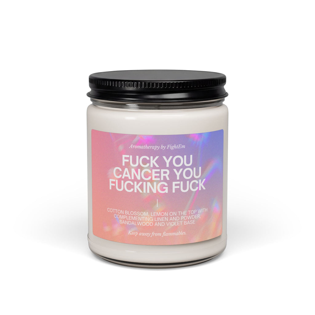 F*ck You Cancer Gradient Scented Soy Candle 9oz 100% Natural Soy Wax Blend