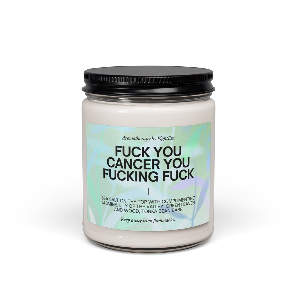F*ck You Cancer Gradient Scented Soy Candle 9oz 100% Natural Soy Wax Blend