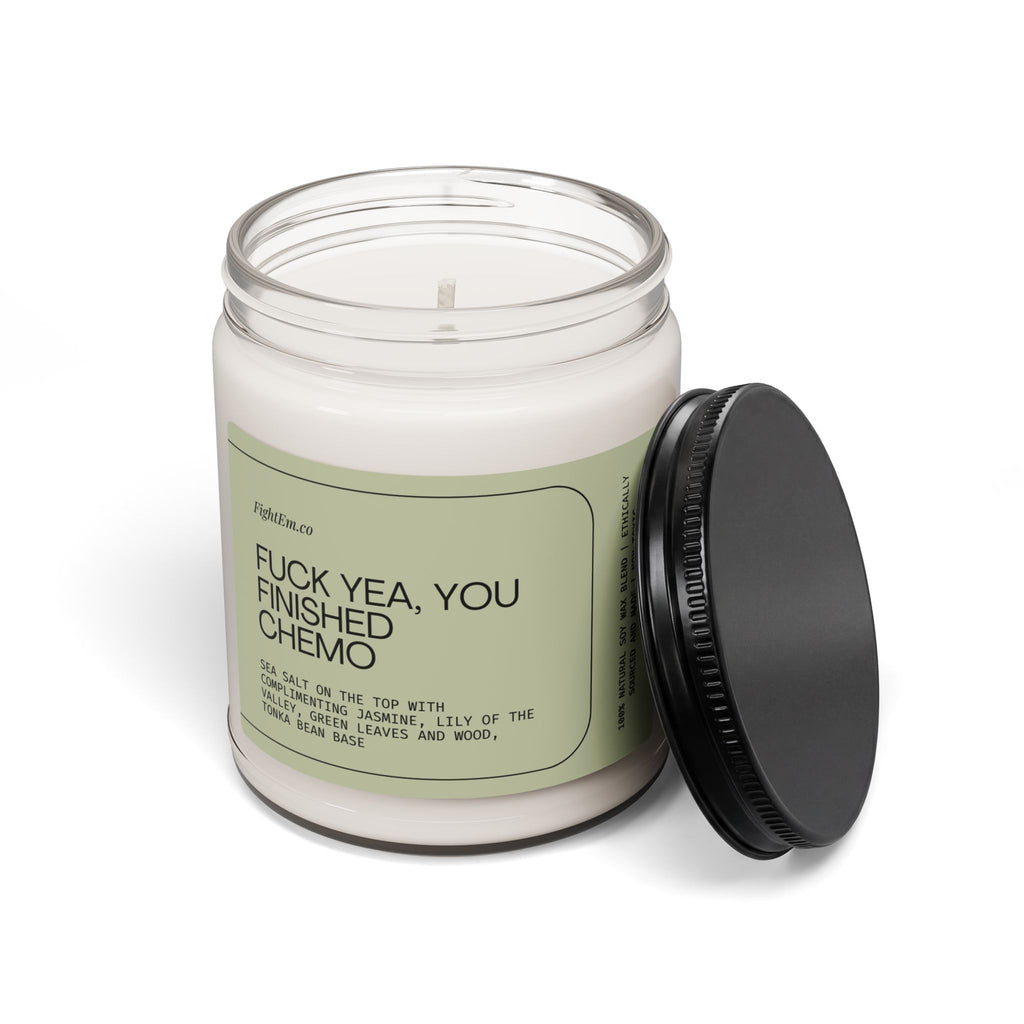 F*ck Yea, You Finished Chemo Scented Soy Candle 9oz 100% Natural Soy Wax