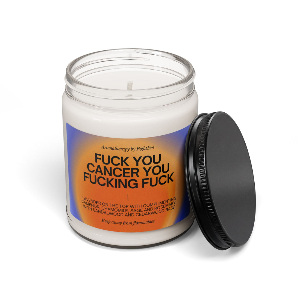 F*ck You Cancer Gradient Scented Soy Candle 9oz 100% Natural Soy Wax Blend