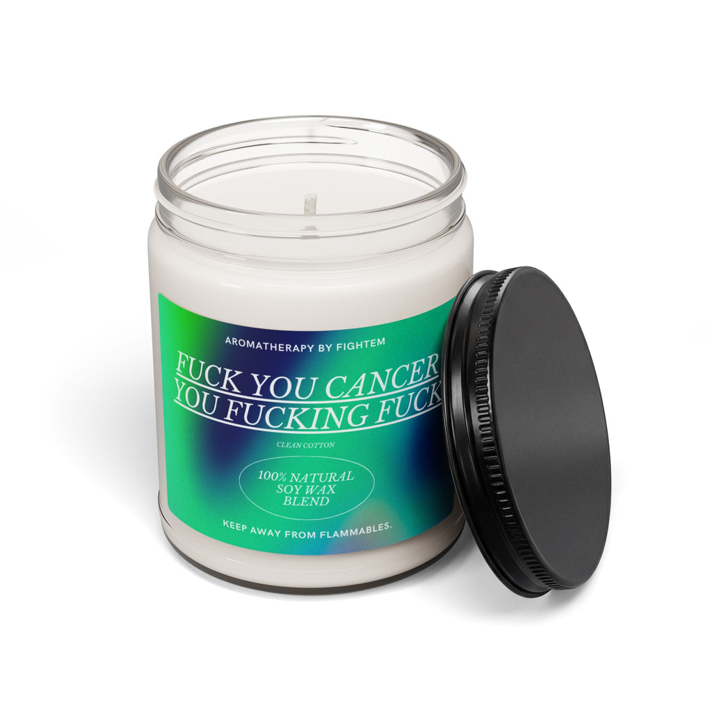 F*ck You Cancer Bold Gradient Scented Soy Candle 9oz 100% Natural Soy Wax Blend