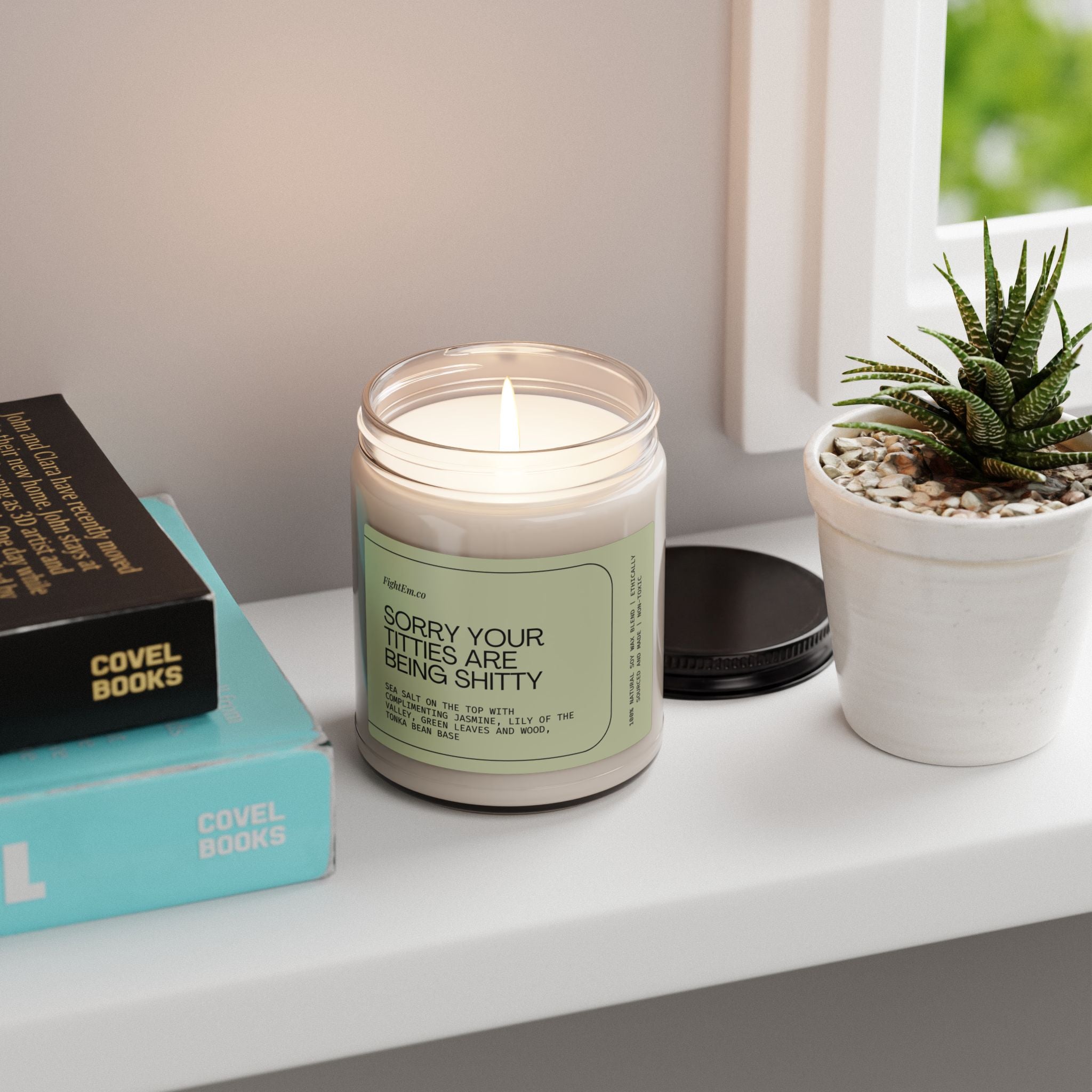 Sorry Your Titties Are Being Shitty Scented Soy Candle 9oz 100% Natural Soy Wax Blend