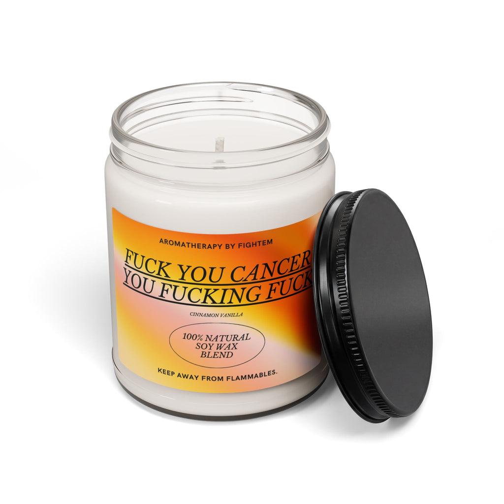 F*ck You Cancer Bold Gradient Scented Soy Candle 9oz 100% Natural Soy Wax Blend