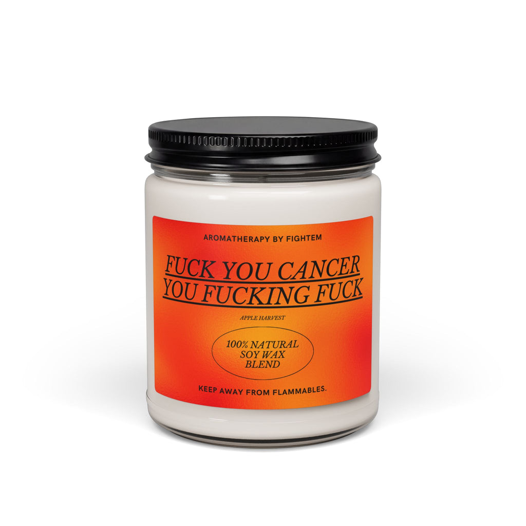 F*ck You Cancer Bold Gradient Scented Soy Candle 9oz 100% Natural Soy Wax Blend