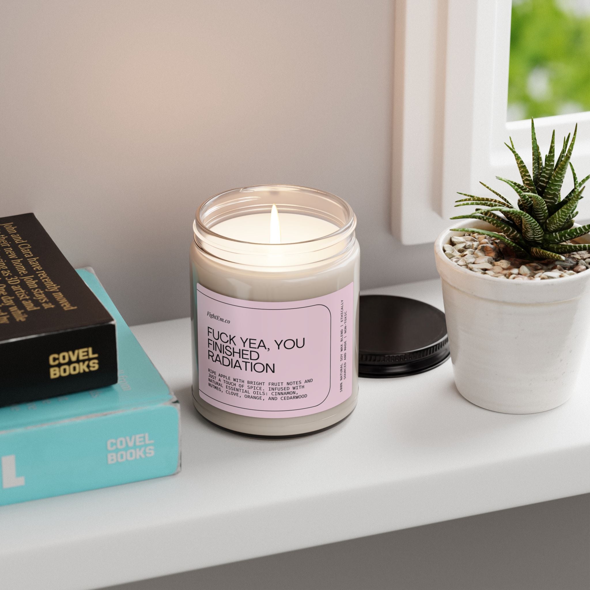 F*ck Yea, You Finished Radiation Scented Soy Candle 9oz 100% Natural Soy Wax Blend