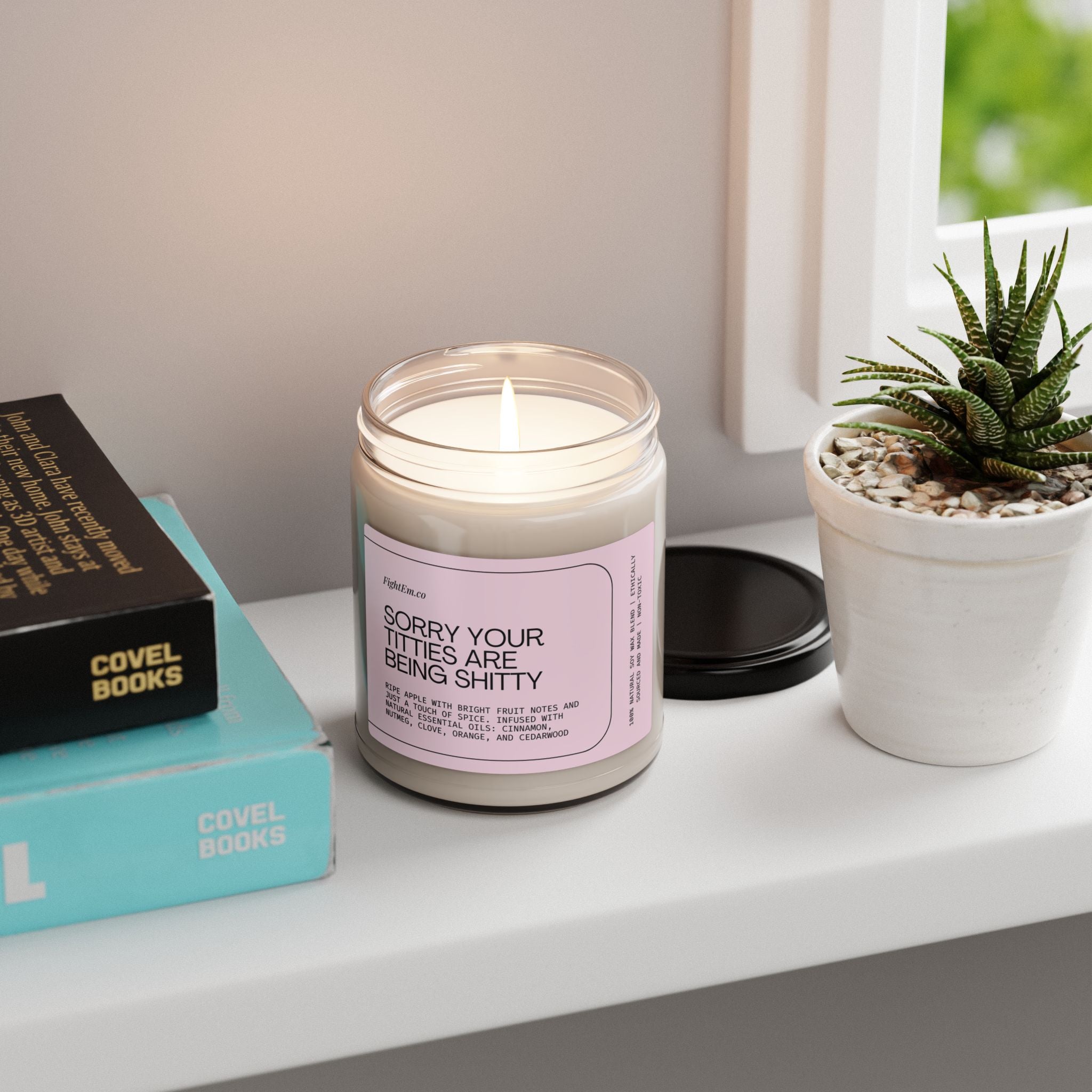 Sorry Your Titties Are Being Shitty Scented Soy Candle 9oz 100% Natural Soy Wax Blend