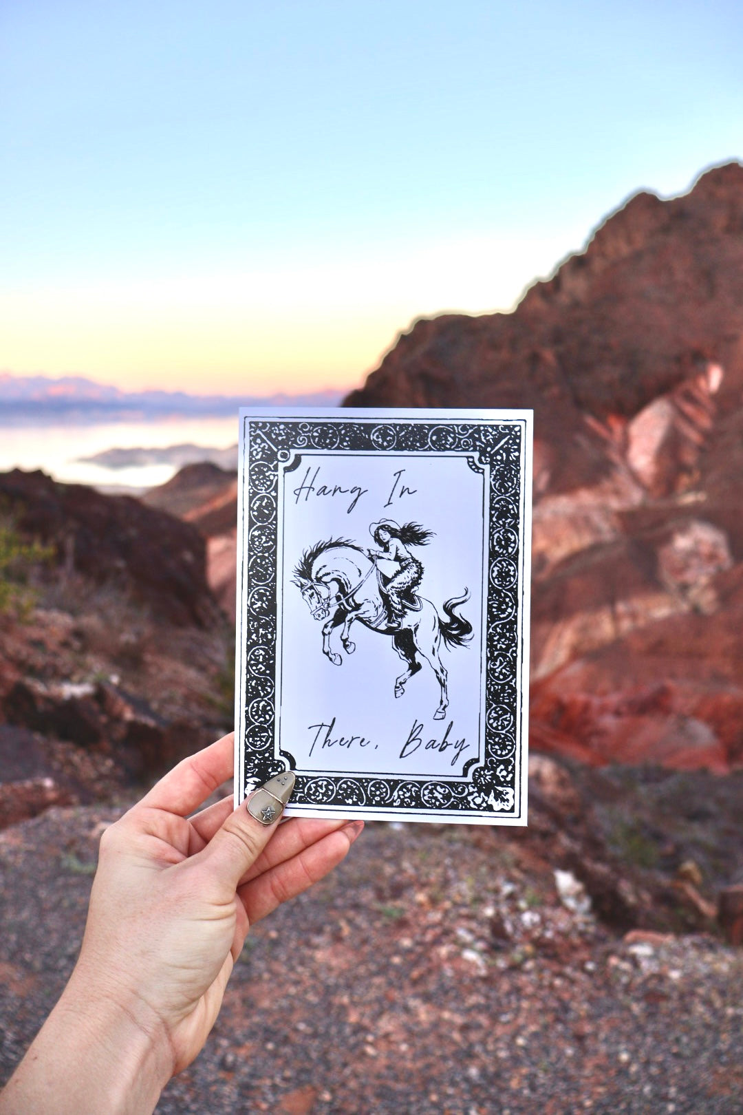 Hang In There, Baby – Western Mini Print (5 x 7 in)
