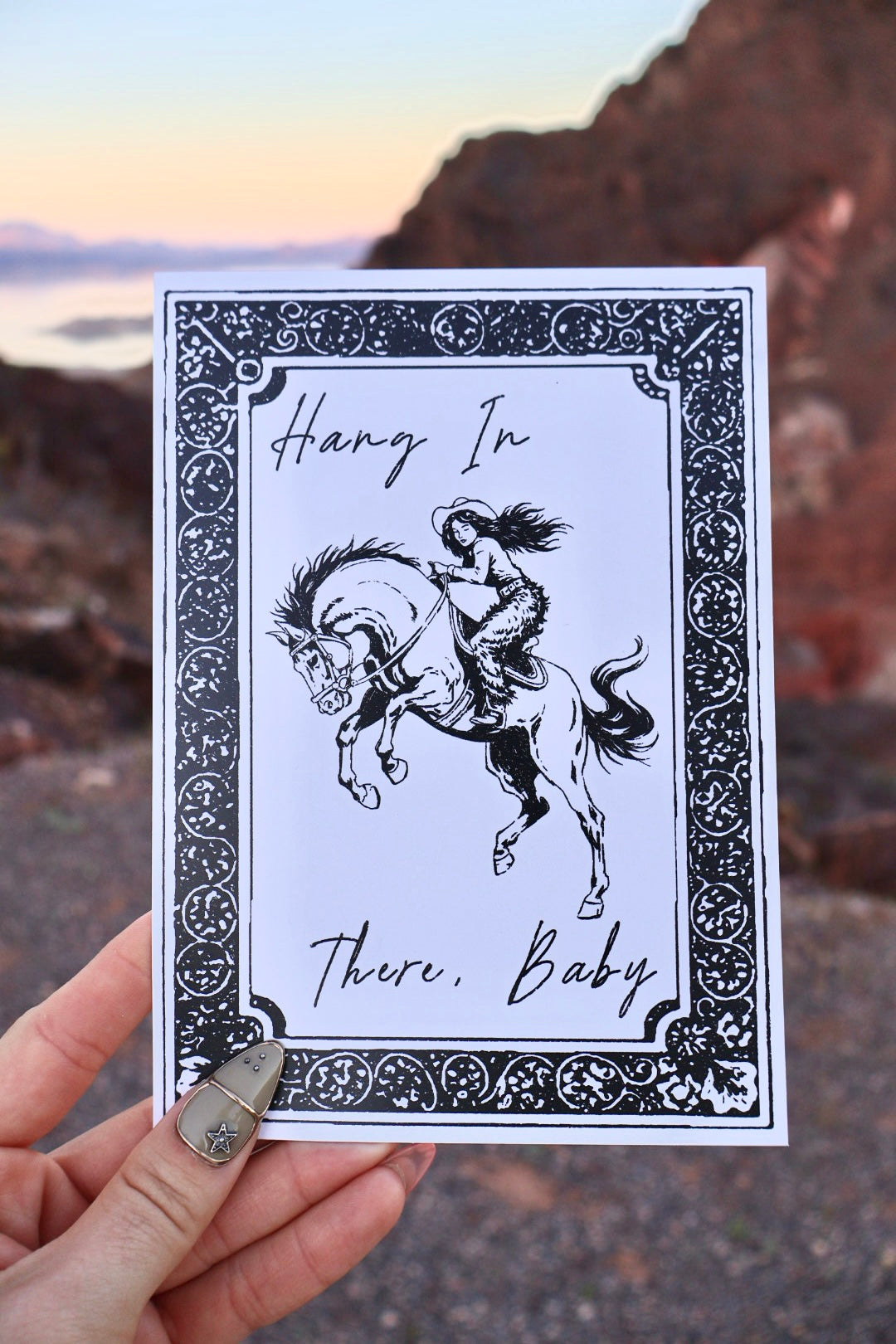 Hang In There, Baby – Western Mini Print (5 x 7 in)
