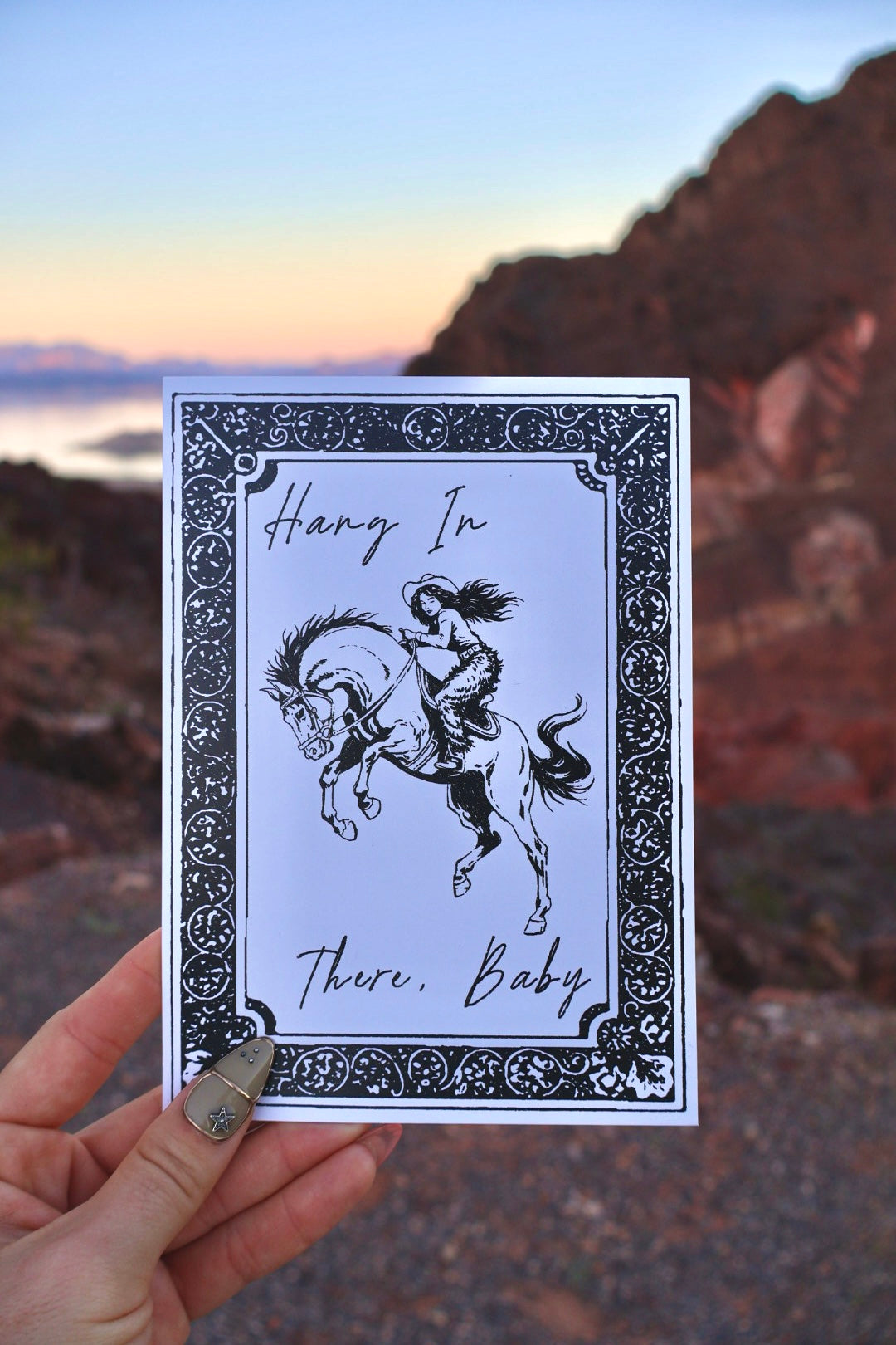 Hang In There, Baby – Western Mini Print (5 x 7 in)