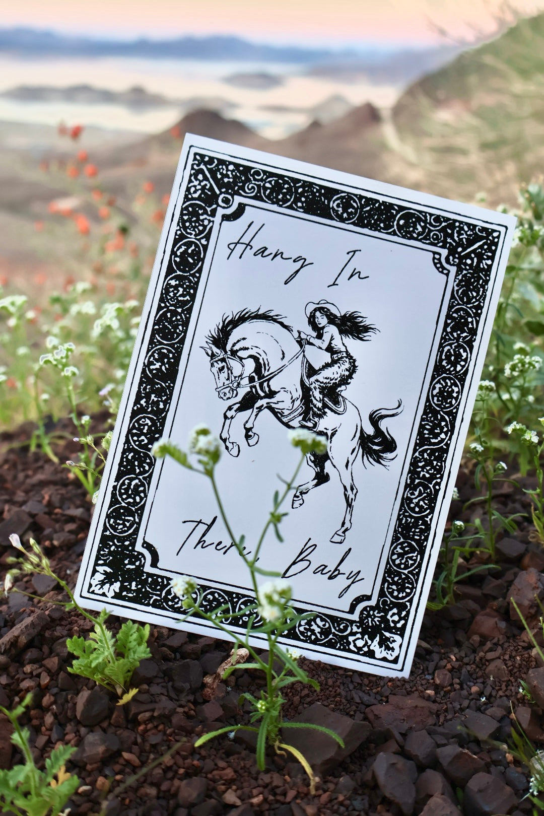 Hang In There, Baby – Western Mini Print (5 x 7 in)