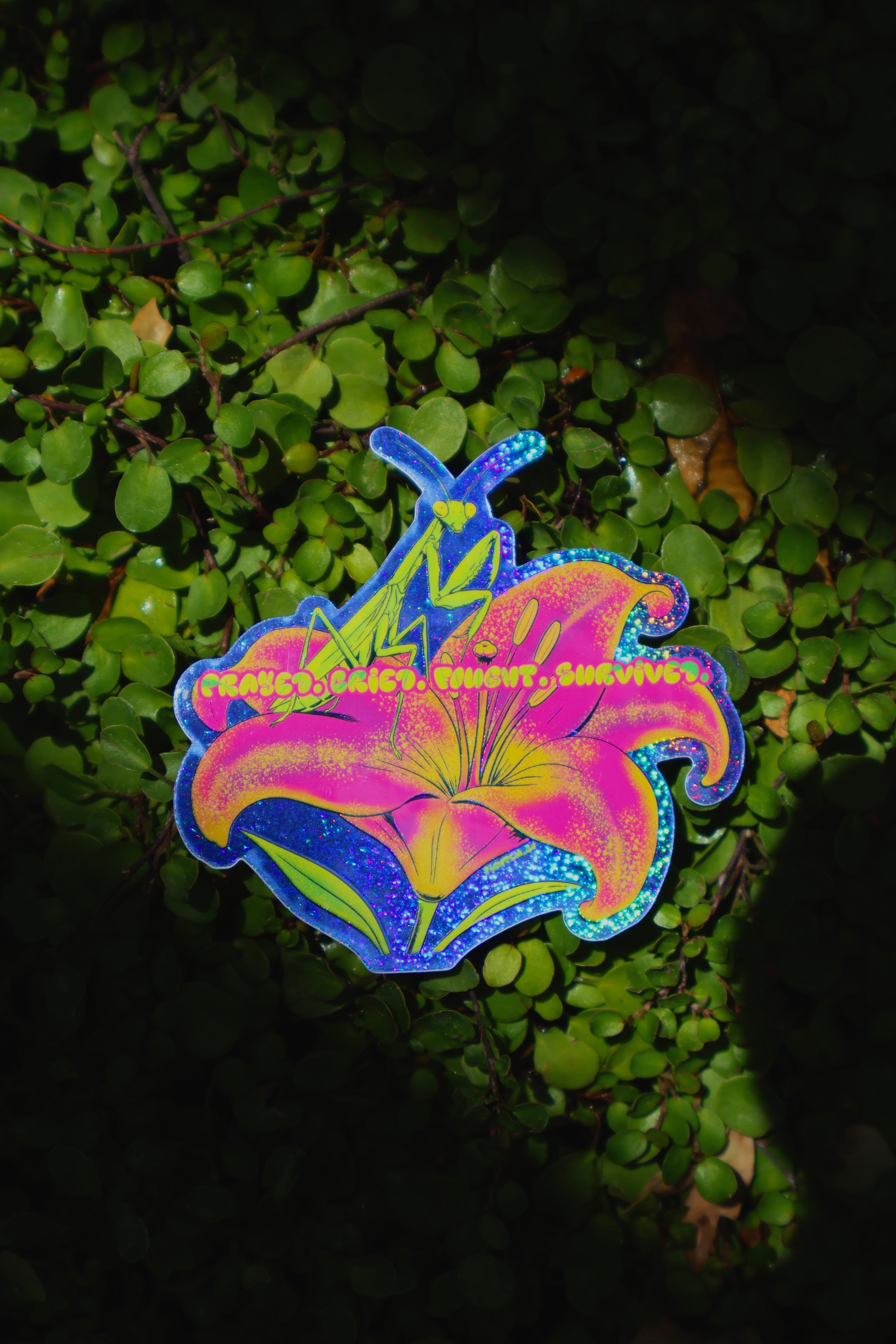 Prayed. Cried. Fought. Survived. Pixie Dust Cancer Survivor Sticker