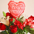 6" Heart Balloon — "F*ck Cancer" Red Awareness Balloon
