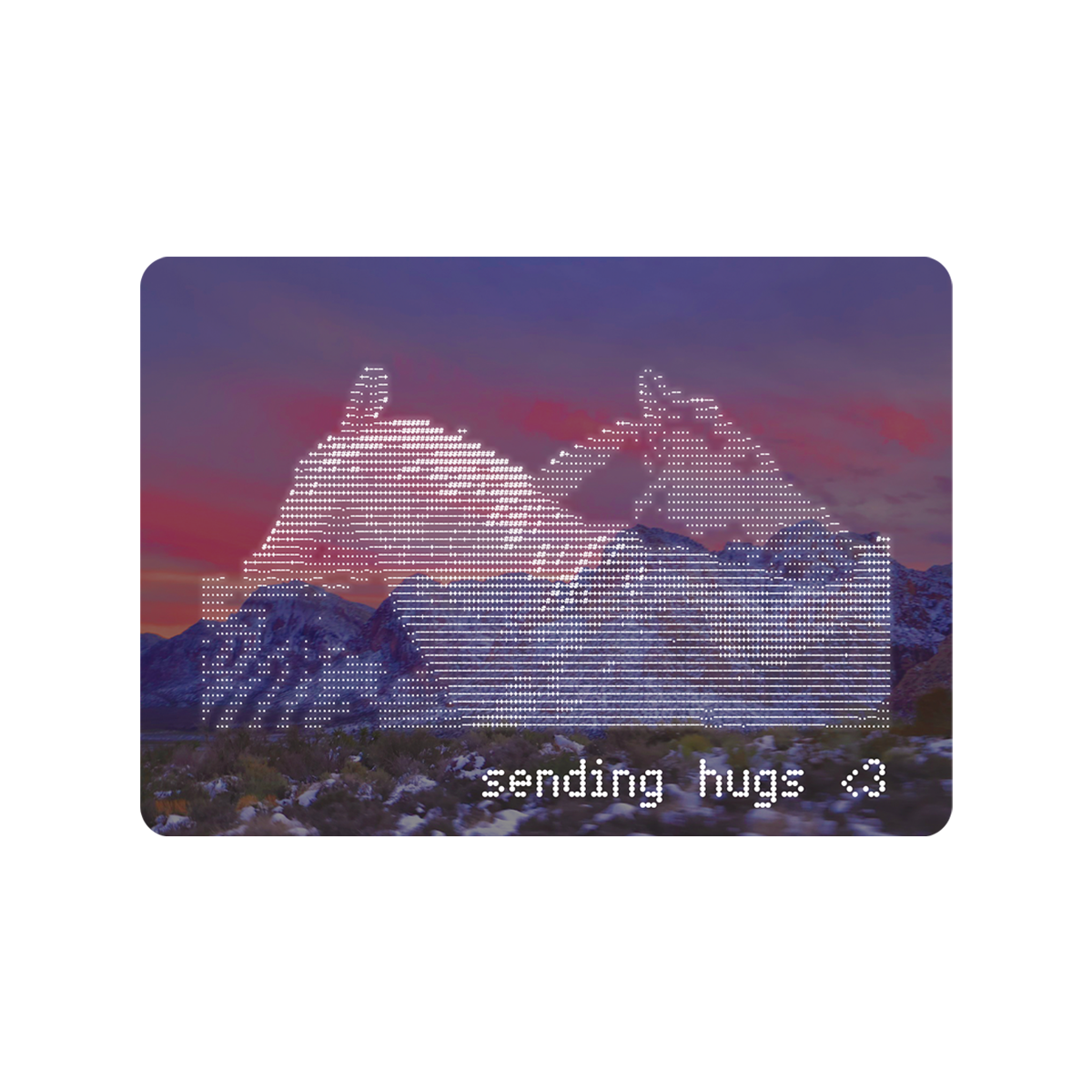 Sending Hugs Postcard (7 x 5 in)