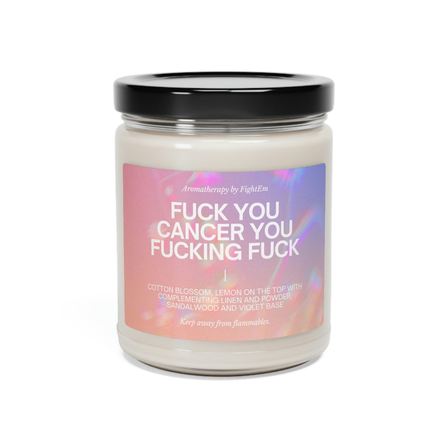 F You Cancer Gradient Scented Soy Candle