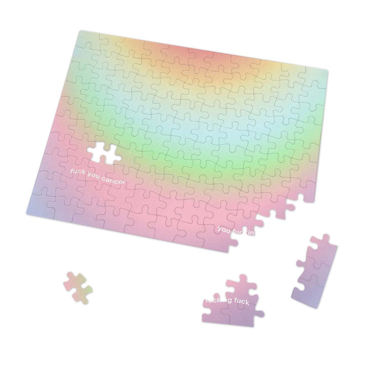 F You Cancer Gradient 3 Jigsaw Puzzle 3 (30, 110-Piece)