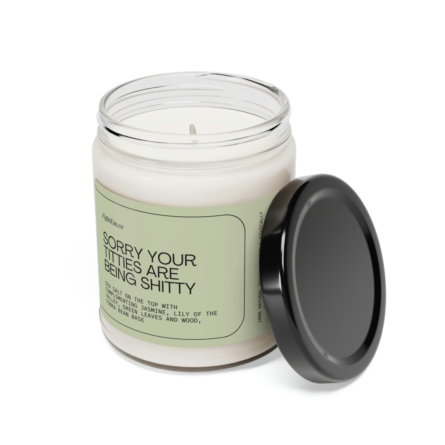 Sorry Your Titties Are Being Shitty Scented Soy Candle 9oz 100% Natural Soy Wax Blend